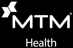 MTM Health Vertical White Logo